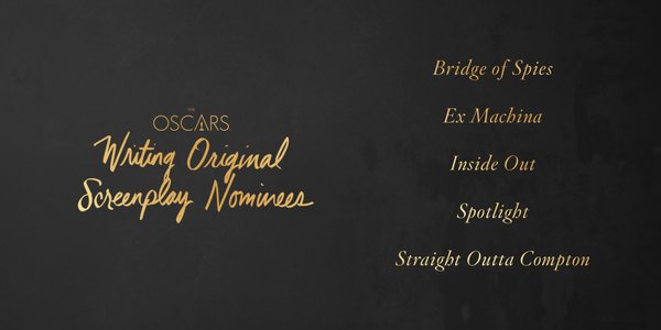 Oscars 2016 best original screenplay